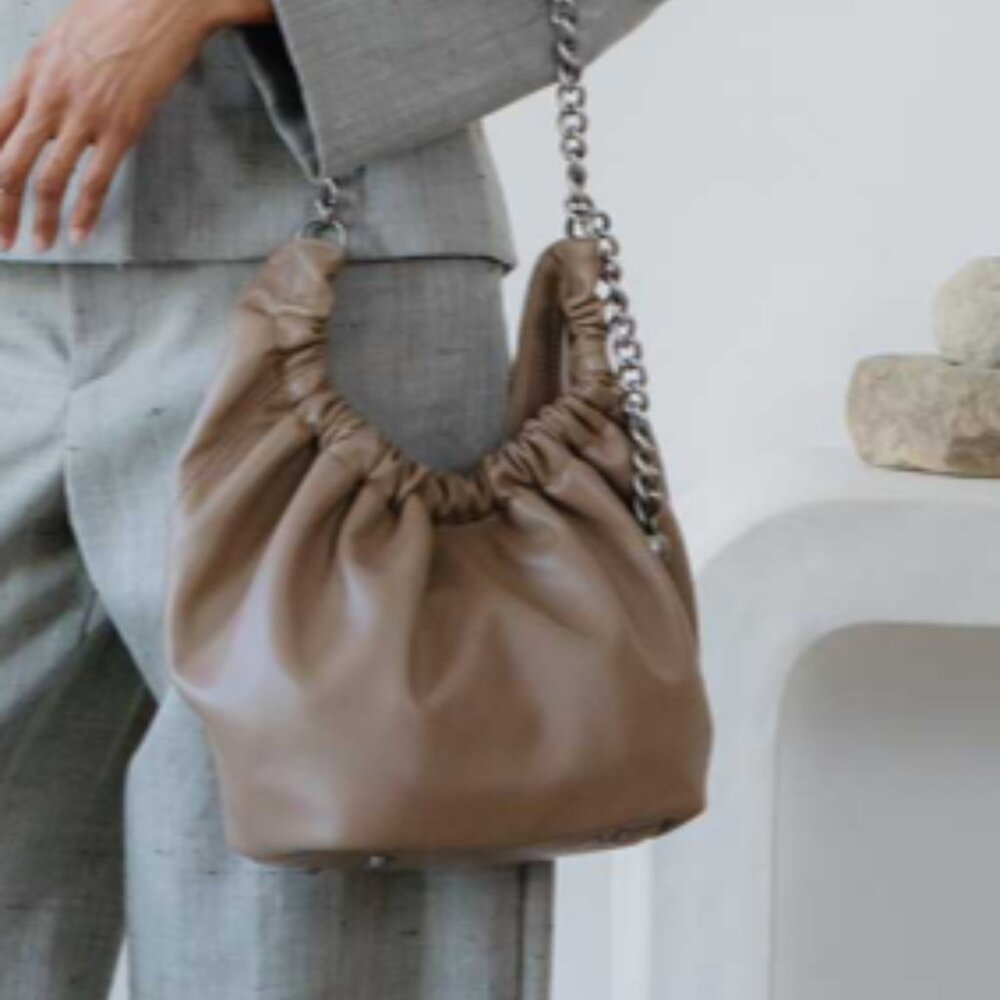Melie Bianco Kinsley Grey Shoulder Bag